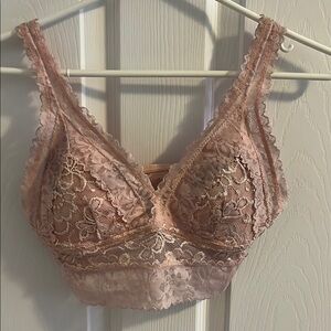 Lace Bralette in Soft Pink size small